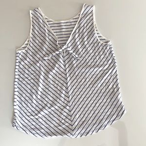 Loft blue stripped tie back tank size M